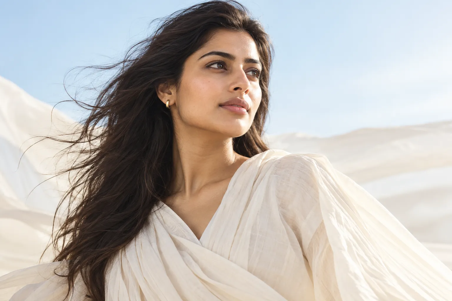 Indian fashion portrait in soft natural light